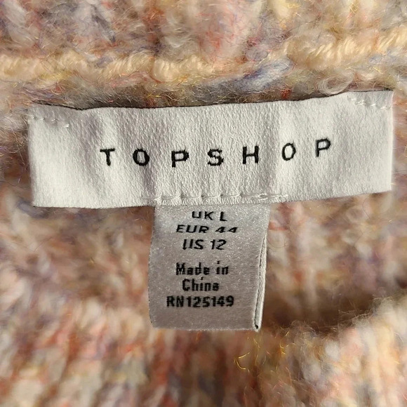 New Topshop Open Knit Pink Sweater 12 - Picture 5 of 6